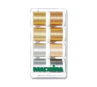 Madeira Filo metallico liscio - Cucito a mano e a macchina, per cucito e ricamo, estremamente flessibile e resistente - 8 x 200 m, colori assortiti