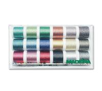 BOX SET 18 FILATI FILO MADEIRA METALLIC SUPERTWIST DA PER RICAMARE CUCIRE QUILT