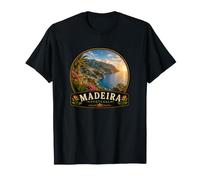 Madeira Portogallo Atlantic Holiday Island Travel Design Maglietta