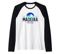 Madeira Portogallo | Madeira Portogallo Retro Wave A5X Maglia con Maniche Raglan