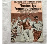 Madeleine e il legionario Hildegard Knef Vintage 1958 Danish Movie Program
