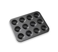 Madeleine Tray Stampo Antiaderente a Forma di Conchigli (Black Scallops)