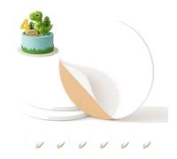 MADERICO Tavole in legno per torte - Basi rotonde resistenti da 20 cm, 25 cm e 30 cm - Spessore 3 mm - Confezioni da 3, 6 o 12 - Ecologici e durevoli (6, 25 cm)