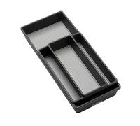 madesmart Confezione classica a 3 vassoi - granito | collezione classica | multiuso | fodera morbida e piedini in gomma antiscivolo | durevole | senza BPA
