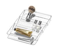 madesmart Grande vassoio basso con divisori angolati, trasparente