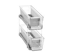 madesmart Mini Organizer a 2 Livelli, Plastica, Trasparente