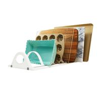 Madesmart organizer espandibile per stoviglie, piedini antiscivolo, plastica rob