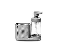 Madesmart - Pompa per sapone schiumato, scomparto ventilato, ecologico, design ergonomico, base morbida e senza BPA, piccola, grigio