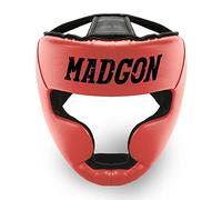 MADGON Caschetto Boxe - Incredibile Capacità di Assorbimento dei Colpi - Casco Combattimento Integrale - Perfetta Visibilità - Caschetto Kick Boxing, MMA, Boxe, Sparring - Borsa Inclusa