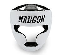 MADGON Caschetto Boxe - Incredibile Capacità di Assorbimento dei Colpi - Casco Combattimento Integrale - Perfetta Visibilità - Caschetto Kick Boxing, MMA, Boxe, Sparring - Borsa Inclusa