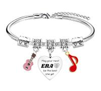 MADHAHEFU Braccialetto ispiratore per cantante musicale Braccialetto per chitarra per amanti della musica Regalo popolare cantante spirito merch regalo musicisti regali per fan cantanti regali