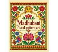 Madhubani floral pattern art