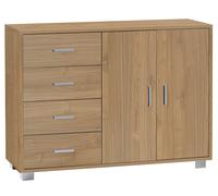 Madia 2 Ante 4 Cassetti 116x86x41 cm Noce Stelvio