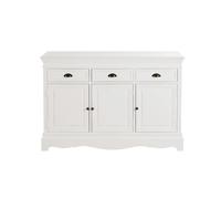 Madia a 3 ante con 3 cassetti bianchi 131 cm