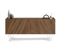 Madia-Buffet 4 ante Emma con gambe bianche, Noce Canaletto