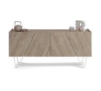 Madia-Buffet 4 ante Emma con gambe bianche, Quercia
