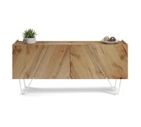 Madia-Buffet 4 ante Emma con gambe bianche, Rovere Rustico