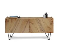 Madia-Buffet 4 ante Emma con gambe nere, Rovere Rustico