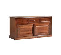 MADIA CREDENZA IN LEGNO 2 PORTE SCORREVOLI TINTA NOCE L.157 P.53 H.78.