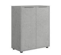 MADIA CREDENZA MOBILE 2 ANTE 2 RIPIANI BAMBEY BIANCO CEMENTO ROVERE