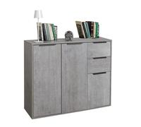 MADIA CREDENZA MOBILE 3 ANTE 2 CASSETTI BAMBEY BIANCO CEMENTO ROVERE