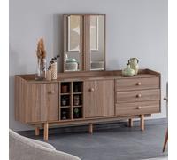 Madia Dolce con 2 ante, 3 cassetti e vani a giorno colore rovere miele