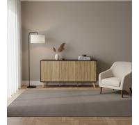 Madia Moderna 3 Ante Legno 150x75h cm Marrone/Antracite DecHome