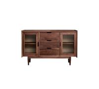 Madia Moderna Mobiletto Cucina Credenza da bar in noce nero for sala pranzo, mobile contenitore moderno for soggiorno, tavolo d'ingresso, decorazione for corridoio Vetrina Soggiorno Madia Alta