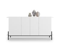 Madia Olivia con 4 ante (167x40,3x81,7 cm), Bianco Frassino