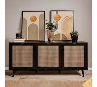 Madia Vienna51A 3 ante nera con frontali effetto vimini