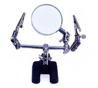 Madisef 040207 Supporto per lavori di Precisione, con lente di ingrandimento, con 2 pinzette