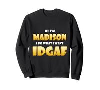 Madison Joke IDGAF Meme Funny Halloween Costume for Madi Felpa