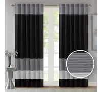 Madison Park Amherst Polyoni Pintuck Window Panel 50 x 84, Nero, 127 x 213,4 cm