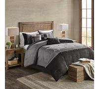 Madison Park Boone - Set copripiumino da 7 pezzi, colore: Grigio