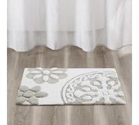 Madison Park Casablanca Medallion Cotton Tufted Rug, Cotone, Grey, 51 x 76 cm