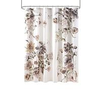 Madison Park Cassandra MP70-6717 - Tende da Bagno in Percalle di Cotone con Stampa Floreale, Stile Moderno, Shabby Chic, per la Privacy, 183 x 183 cm, Colore: Rosa Cipria