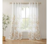 Madison Park Cecily - Tenda semitrasparente a pannello singolo, stampa botanica, facile da appendere, adatta per aste fino a 3,2 cm di diametro, 127 x 213 cm, giallo