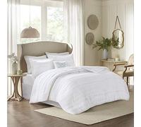 Madison Park Celeste - Set copripiumino da 5 pezzi, colore: Bianco, Queen, Poliestere