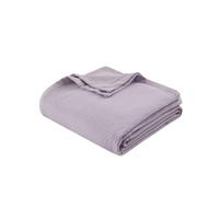 Madison Park Coperta di lusso in cotone liquido di alta qualità, morbida e confortevole, 100% cotone filato ad anello, per letto, divano o divano, pieno/regina, lilla
