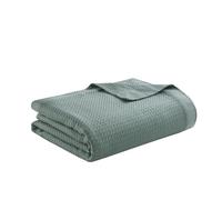 Madison Park Coperta in 100% cotone egiziano, traspirante, di alta qualità, leggera, per letto, divano e divano, king size (274,3 x 228,6 cm), verde acqua