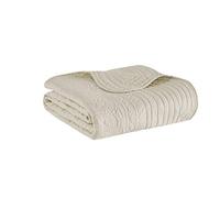 Madison Park - Coperta Trapuntata Luxe, Design con Cuciture damascate, Imbottitura in Cotone, Ultra Morbida, Accogliente Biancheria da Letto per Soggiorno, Divano, Letto, 152,4 x 182,9 cm, Bordo