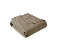 Madison Park Coperta trapuntata Luxe, design con cuciture damascate, imbottitura in cotone, ultra morbida, accogliente biancheria da letto per soggiorno, divano, letto, 152,4 x 177,8