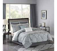 Madison Park Cozy Bed in a Bag Comforter Season Down Alternative Cover con Set Completo di Lenzuola, Poliestere, LaVine, Blu, Queen(90"x92"), 12 unità