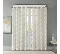 Madison Park Eden - Tende per camera da letto, in stile moderno, stile contemporaneo, per soggiorno, motivo geometrico con occhielli, 50 x 95, colore: Avorio
