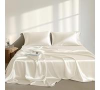 Madison Park Essentials - Set di lenzuola in raso per letto queen size, lussuose lenzuola in raso setoso, con tasca elastica da 35,6 cm, per materassi fino a 40,6 cm, senza pieghe, set di lenzuola in