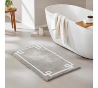 Madison Park Evan - Tappeto da bagno in 100% cotone con retro antiscivolo, tappetino da bagno in peluche trapuntato, assorbente, ad asciugatura rapida, decorazione per doccia, design spa, 61 x 183 cm,