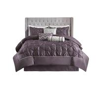 Madison Park Laurel - Set copripiumino Queen Plum, poliestere