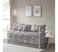Madison Park Leila - Set di biancheria da letto da 6 pezzi, colore: grigio scuro