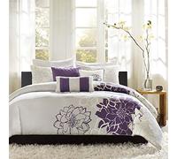 Madison Park Lola 6 Pezzi Dimensioni Set Copripiumino, Colore: Grigio/Viola, Full/Queen
