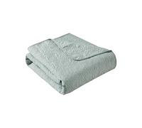 Madison Park Luxe - Coperta trapuntata con cuciture damascate, in cotone, ultra morbida, accogliente biancheria da letto per soggiorno, divano, letto, 60 x 70 cm, bordi marini